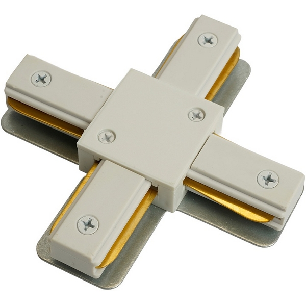 

Коннектор Х-образный однофазный для шинопровода белый Feron LD1018 51893, LD1018 51893