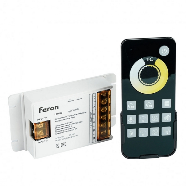 

Контроллер CCT для светодиодной ленты с П/У 12-24V Feron LD482 52097, LD482 52097