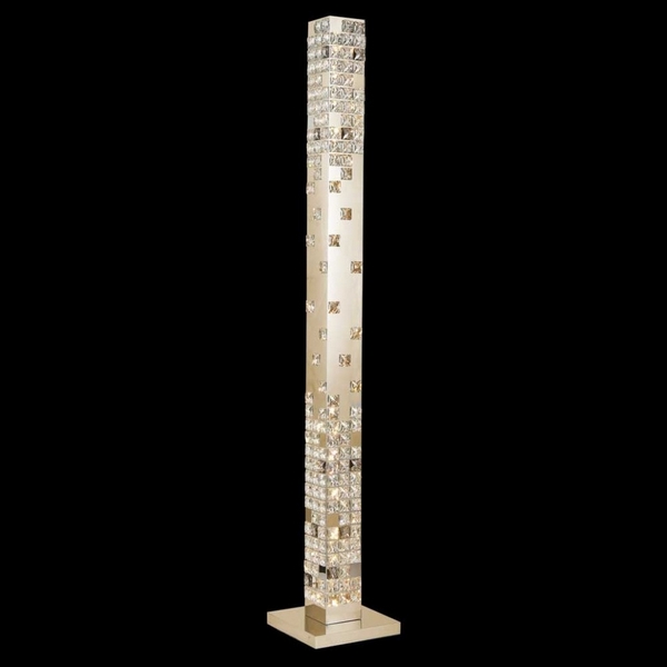 Изображение товара Торшер Fluorite Elegance FL1106-5F модерн с кристальным абажуром и светодиодной подсветкой