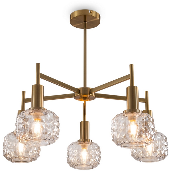 

Потолочная люстра на штанге Freya Fero FR5366CL-05BS, Янтарный, Fero FR5366CL-05BS