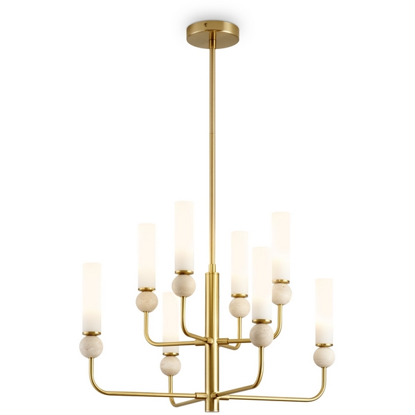 

Потолочная люстра на штанге Freya Sunspot FR5482CL-08BS, Белый, SunSpot FR5482CL-08BS