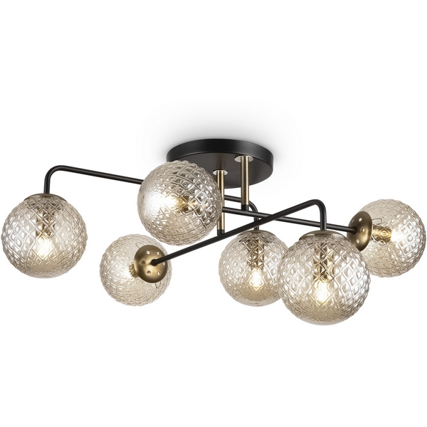 Изображение товара Потолочная люстра на штанге Freya Navel FR8016PL-06BBS стиль модерн с 6 лампами E14