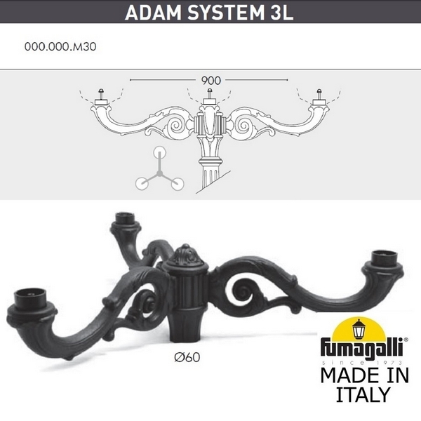 

Консоль Fumagalli Adam 000.000.M30.A0, Черный, ADAM 000.000.M30.A0