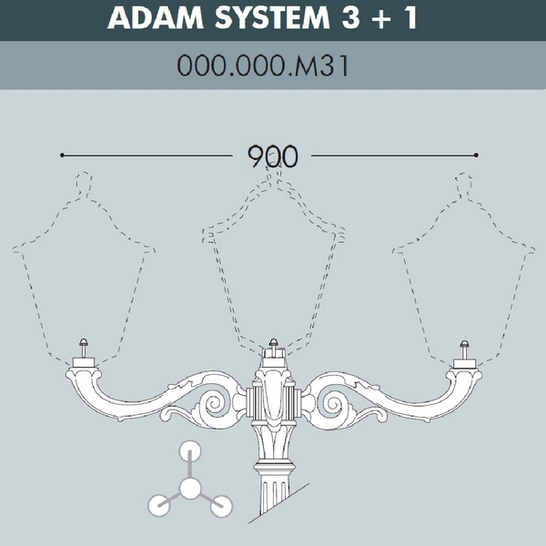 

Консоль Fumagalli Adam 000.000.M31.A0, Черный, ADAM 000.000.M31.A0