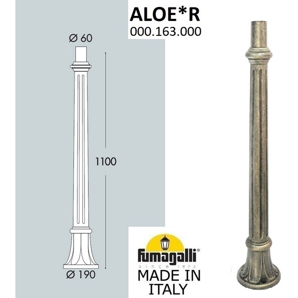 

Столб для светильника уличного Fumagalli 000.163.000.B0, Бронза, 000.163.000.B0
