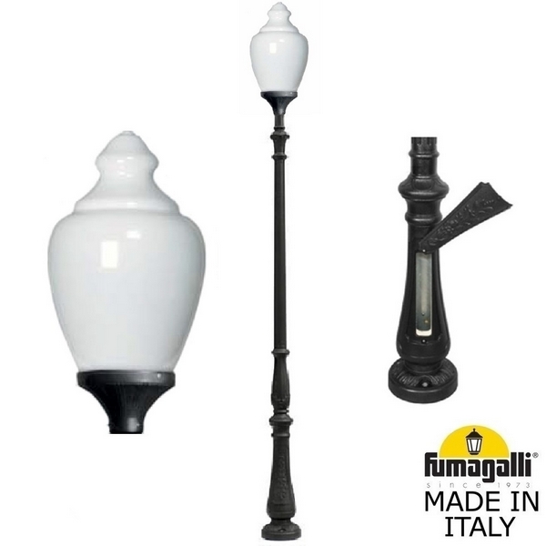 

Наземный фонарь светодиодный IP65 Fumagalli Cana C50.205.000.AYE27, Черный, Cana C50.205.000.AYE27