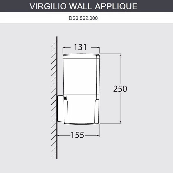 

Настенный уличный светильник IP55 Fumagalli Virgilio DS3.562.000.WYF1R, Белый, Virgilio DS3.562.000.WYF1R