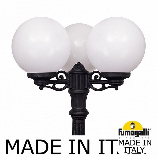 

Наземный светильник Artu BISSO/G300 3L G30.158.S30.AXE27 (Fumagalli), Черный, Globe 300 G30.158.S30.AXE27