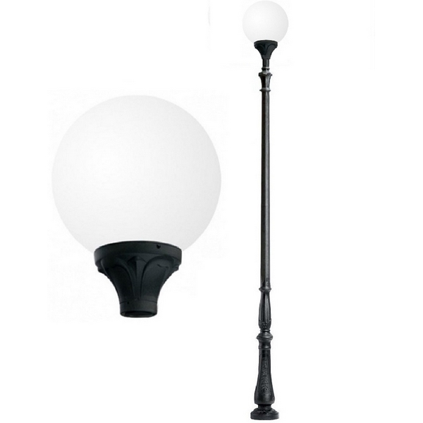 

Наземный фонарь светодиодный IP65 Fumagalli Globe 400 G40.208.000.AYE27 в форме шара, Черный, Globe 400 G40.208.000.AYE27