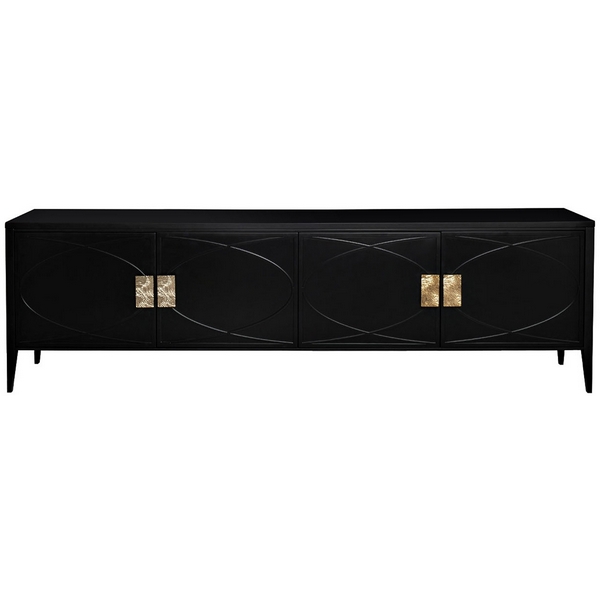 Изображение товара Тумба под телевизор Garda Decor 151SV-00005 черная 200х60х40см