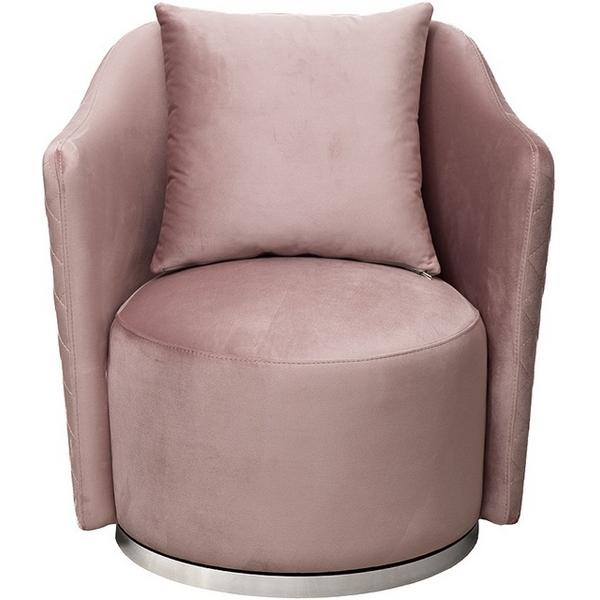 

Кресло Verona/VD вращающееся, велюр розовый Colt007-ROS/хром 70*77*80см Garda Decor, 179VD-VERONA/VD-Colt007