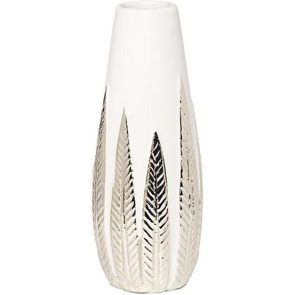 

Ваза белая с декором d10,7х28 см Garda Decor 18H2840S-19, 18H2840S-19