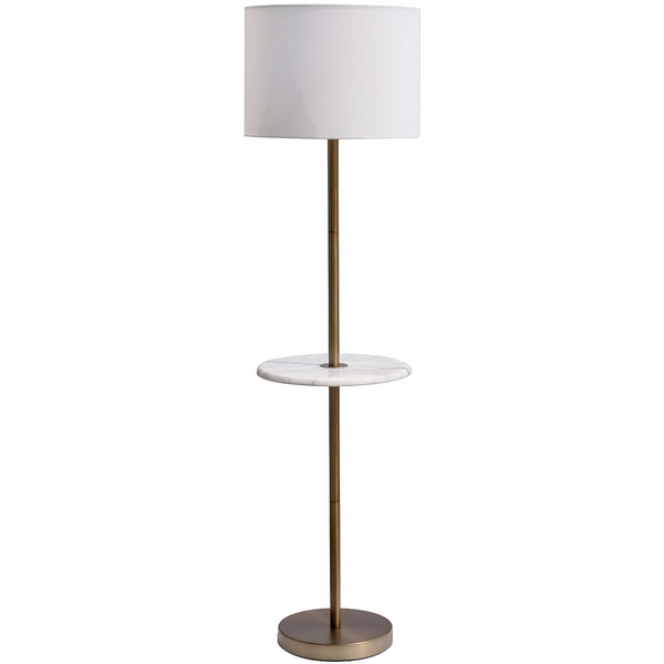 

Торшер со столиком Garda Decor 22-88338FL, Белый, 22-88338FL