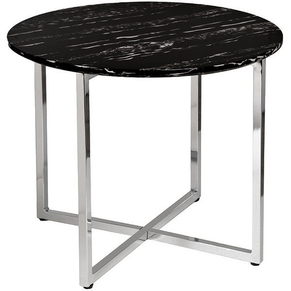 

Стол журнальный черный/хром d60*48cм Garda Decor 30B-85521, 855 30B-85521