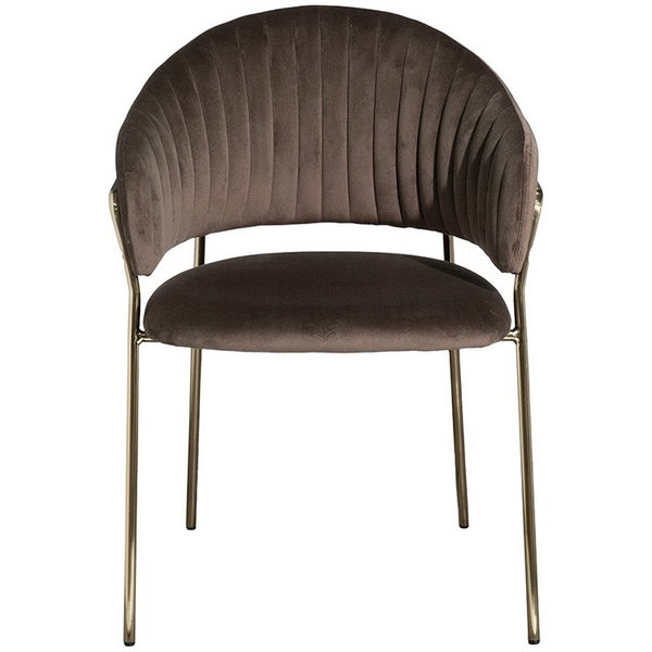

30C-12962 Стул обеденный велюр темно-коричневый 59*56*81см Garda Decor, 30C-12962