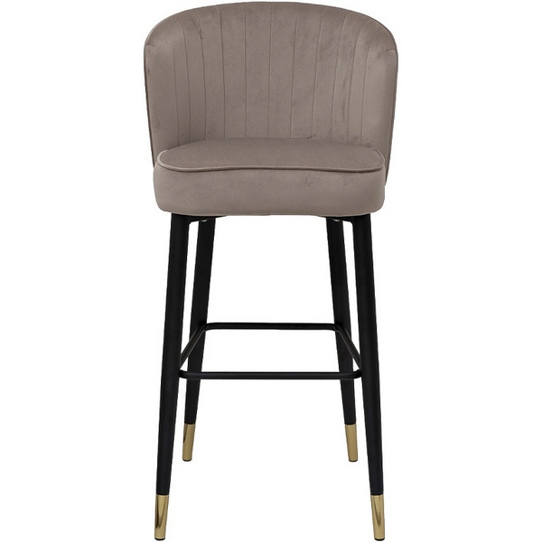 

Cтул барный велюр бежевый 54*54*106см Garda Decor арт.30C-309W-2 BG, 30C-309W-2 BG