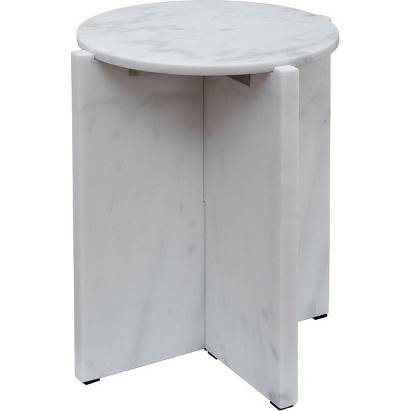 

Стол журнальный белый мраморный d45*55см Garda Decor арт.46AS-5718, 46AS-5718