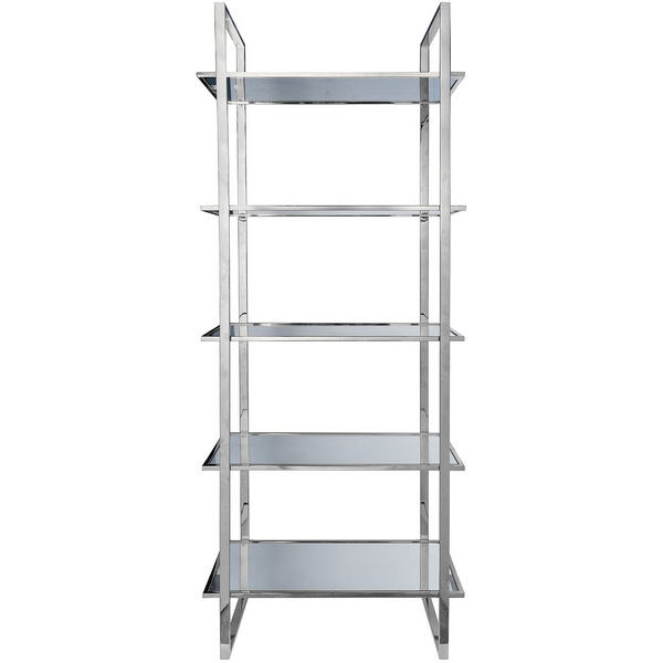 

47ED-00400 Стеллаж прозр.стекло/хром 81*40*200см Garda Decor, 47ED-00400
