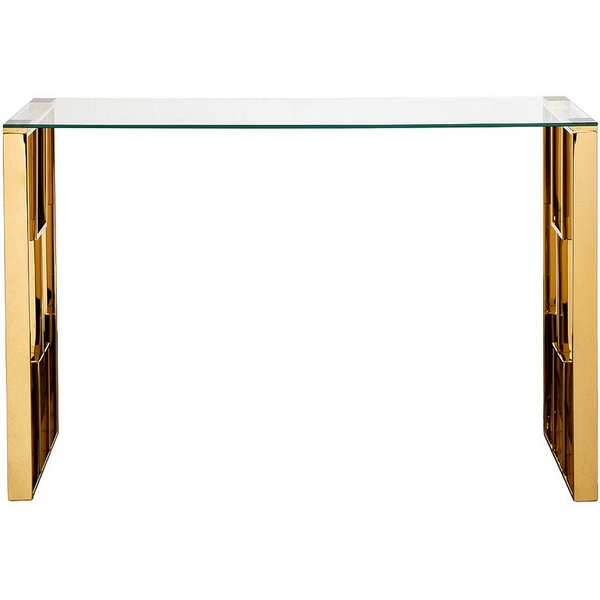 

47ED-08201 Консоль прозр.стекло/золото 120*40*78см Garda Decor, 47ED-08201