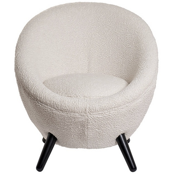 Кресло Garda Decor 48MY-2746 CRE (Черный/Белый)