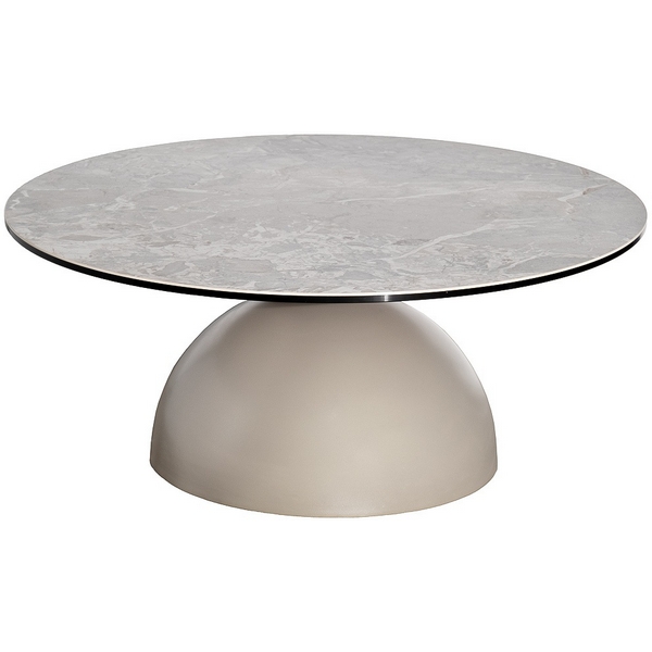 Изображение товара Журнальный стол Garda Decor 57EL-17011 серый из керамики и стекла 90x90 см