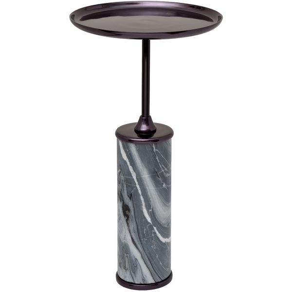 

Стол журнальный мрамор/метал. цвет черный d35*h65см Garda Decor арт.69-22465, 69-22465