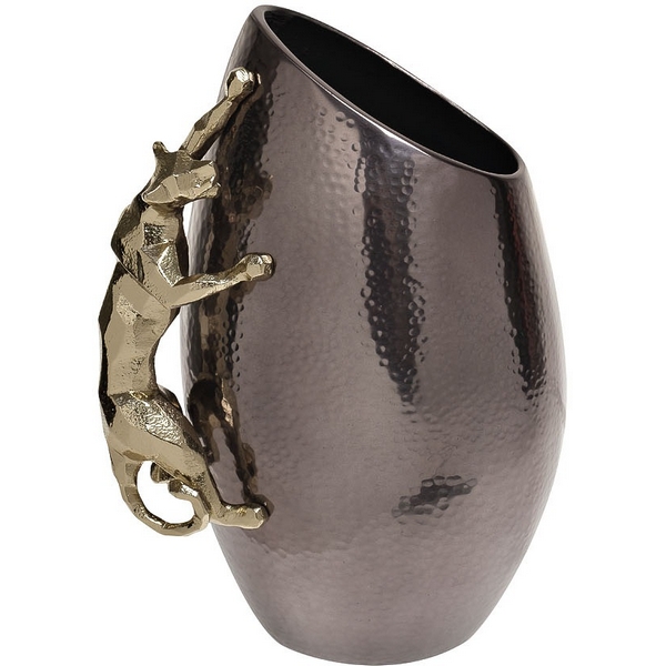 

Ваза декор.металлич. "Ягуар" черн./зол. 21х15х29 см Garda Decor 69-120176, Ягуар 69-120176