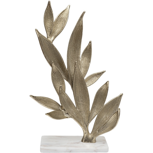 

Декор настольный "Flora" зол.мет./мрам.бел 34х19,5х51 см Garda Decor 69-20073, Flora 69-20073