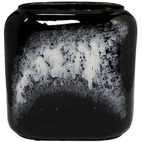 

Ваза стеклянная серо-черная 23х9х23,5 см Garda Decor 71PN-5186, 71PN-5186