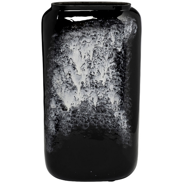

Ваза стеклянная серо-черная 19х19х29 см Garda Decor 71PN-5187, 71PN-5187