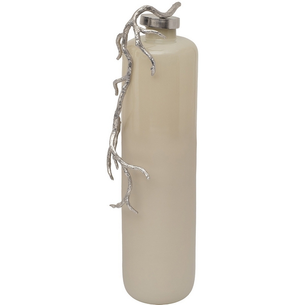 Изображение товара Стеклянная напольная ваза с металличким декором Garda Decor 89.5 см