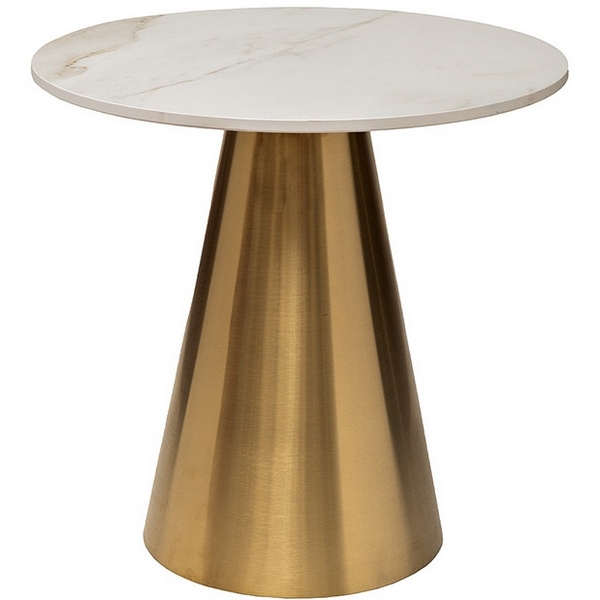 Изображение товара Журнальный стол Garda Decor 76AR-00920 из керамогранита 50x50 см белый