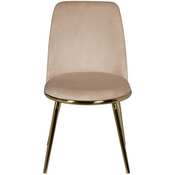 

76AR-24GOLD Стул велюр бежевый/золото 48*56*86см Garda Decor, 76AR-24GOLD