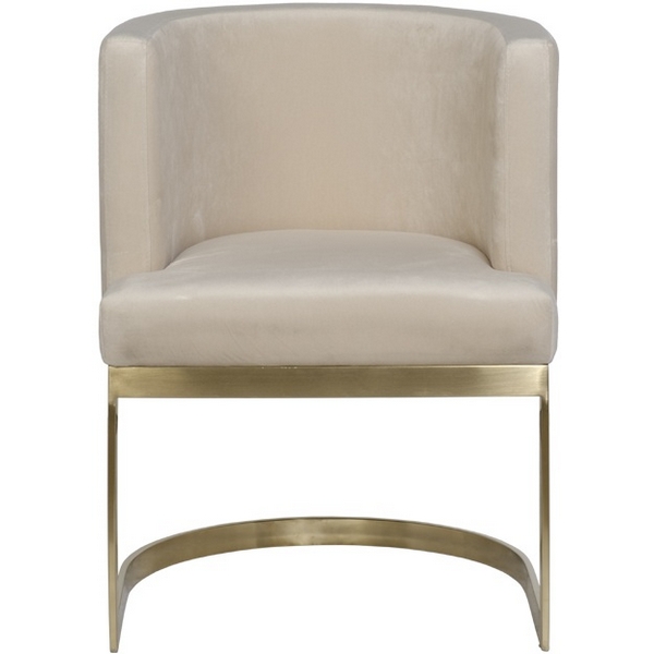 

76AR-612GOLD-CR Стул велюр св.бежевый/матовое золото 58*59*78см Garda Decor, 76AR-612GOLD-CR