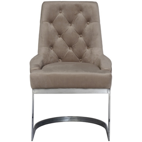 

Обеденный стул Garda Decor 76AR-6210-BGR (Хром/Серый), 76AR-6210-BGR