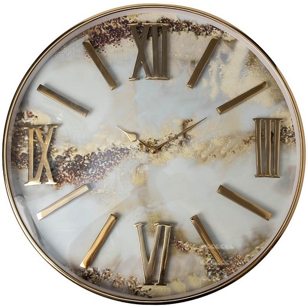 

Часы настенные с разводами цвет золото 51 см Garda Decor 79MAL-5846-51G, 79MAL-5846-51G