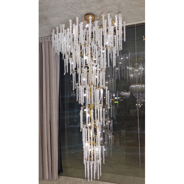 Изображение товара Подвесная каскадная люстра Garda Decor 86-70632 стиль арт-деко 20 LED ламп