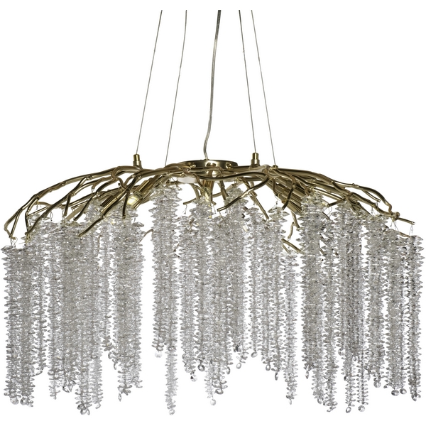 Изображение товара Подвесная люстра Garda Decor 86-80668 стиль Арт-Деко LED золото стекло