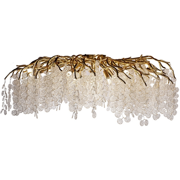 Изображение товара Потолочная люстра Garda Decor Tenera 86-90181 с 13 LED лампами золото стекло