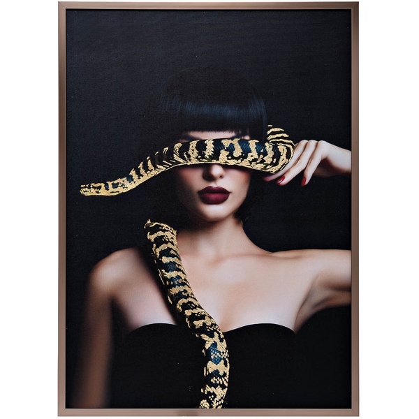 

Холст "Девушка со змеей"120х80см,багет латунь, поталь Garda Decor 89VOR-GIRL/SNAKE-1, 89VOR-GIRL/SNAKE-1