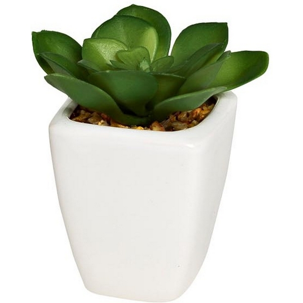 Изображение товара Искуственный суккулент в керамическом горшочке 9 см Garda Decor