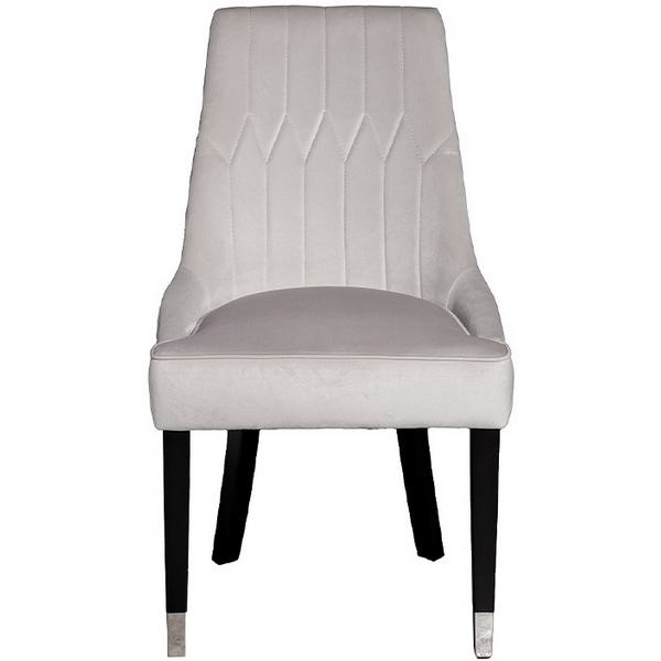 Изображение товара Обеденный стул Elegante из велюра светло-серого цвета Garda Decor Colt030-SVSER