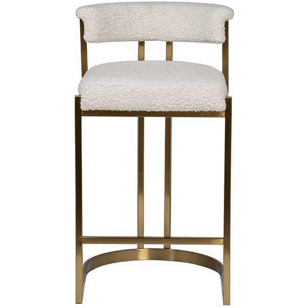 

GY-08216 Стул барный, букле бежевый/матовое золото 50*55*85см Garda Decor, GY-08216