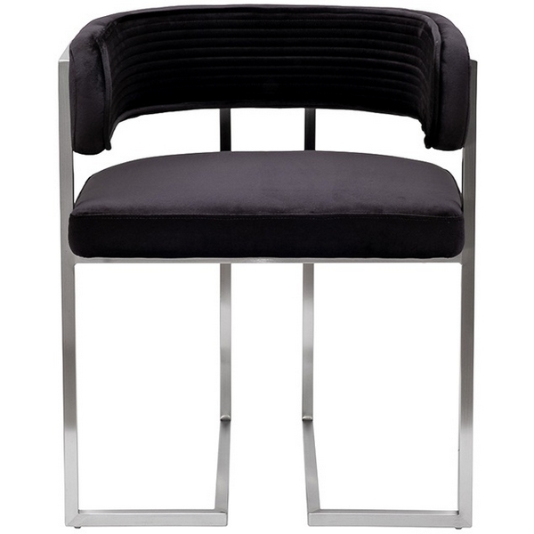 Изображение товара Стул Garda Decor GY-18504 из велюра с матовым хромированным каркасом