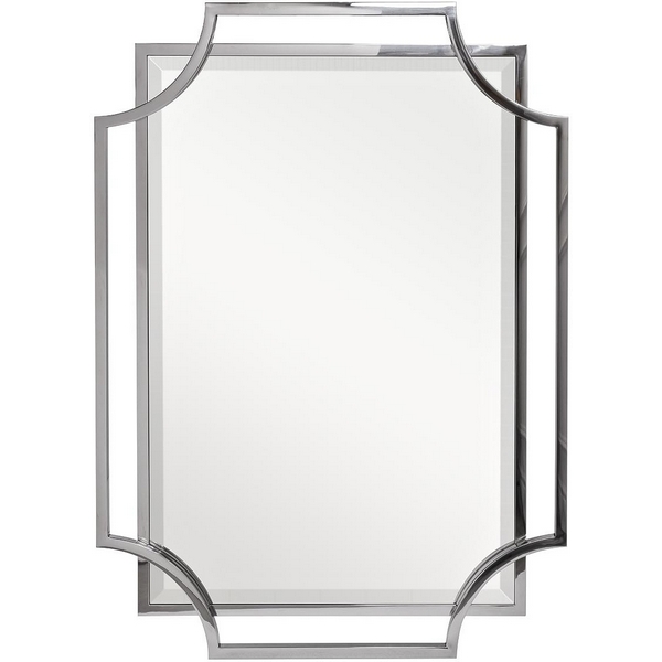 

KFE1150/1 Зеркало в стальной раме цвет хром 78*108см Garda Decor, KFE1150/1