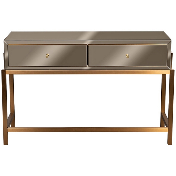 

KFG210 Консоль 2 ящика зеркало бронза/золото 120*42*76 см Garda Decor, KFG210