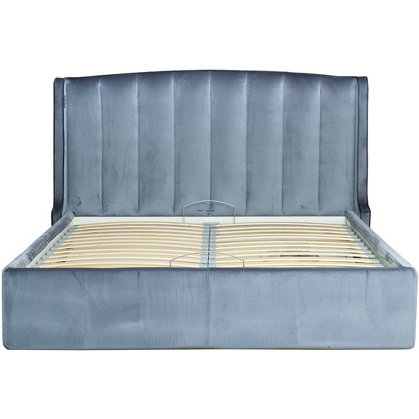 

Кровать Odry c подъем.мех.вельвет синий Velv SIN 186*220*120 Garda Decor, Голубой, ODRY1К-160M-Velv SIN+Colt1006
