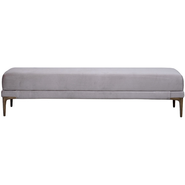 

Банкетка Prima 160 на метал опорах серая Velvet SER 40*160*40см Garda Decor, PRIMA-Б160-Velvet SER