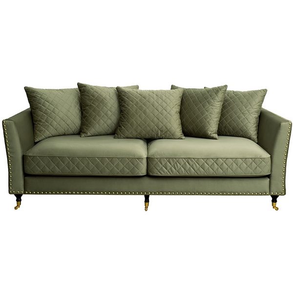 

Диван Sorrento 220 трехмест., велюр оливковый Colt1002-OLIV 220*101*88см Garda Decor, Sorrento SORRENTO-220-Colt1002