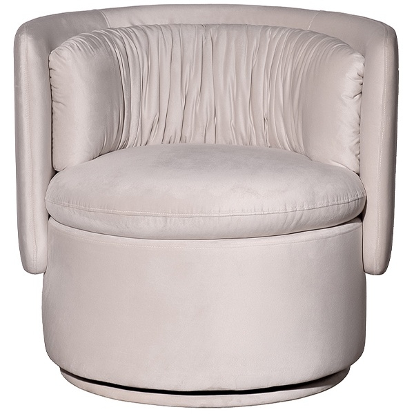 

ZW-06101 Кресло поворотное велюр кремовый 76*72*71см Garda Decor, ZW-06101